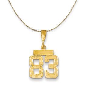 14k Yellow Gold, Varsity, Sm D/C Necklace Number 83 - 18 Inch
